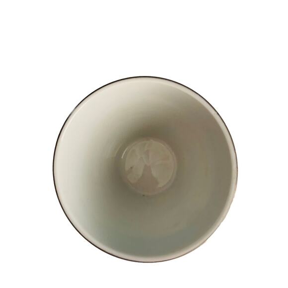 VintageCurrier & Ives The Old Homestead In Winter Ceramic Planter Pot Blue White - Picture 5 of 11